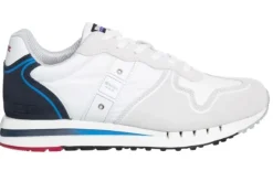 SNEAKERS BIANCA DETTAGLI BLU