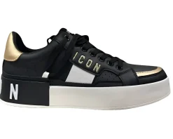 SNEAKERS BLACK ICON DONNA DETTAGLI GOLD