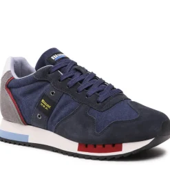 SNEAKERS BLU DETTAGLI ROSSI