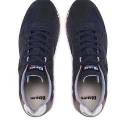 SNEAKERS BLU DETTAGLI ROSSI