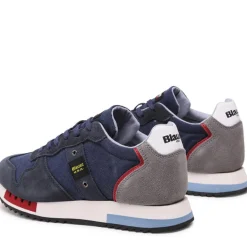 SNEAKERS BLU DETTAGLI ROSSI