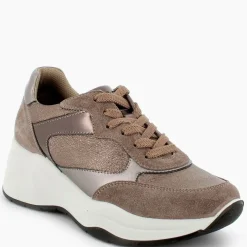 SNEAKERS CAMOSCIO E PELLE