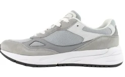 SNEAKERS CAMOSCIO TESSUTO GRIGIO