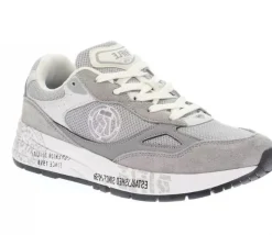 SNEAKERS CAMOSCIO TESSUTO GRIGIO
