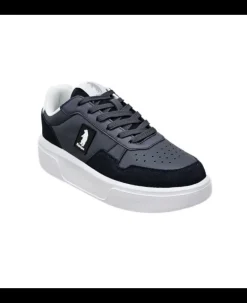 SNEAKERS CON INSERTI SUEDE BLU