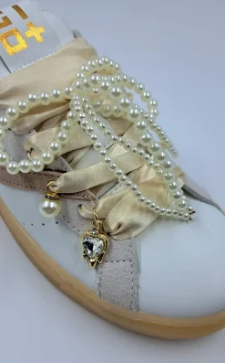 SNEAKERS GIO+ CASUAL CHIC DETTAGLI CHARMS PERLE