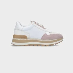 SNEAKERS IN SUEDE E NYLON BIANCO