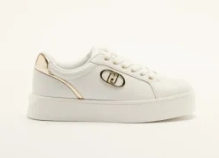 SNEAKERS LIU JO DONNA PRETTY WHITE DETTAGLI GOLD
