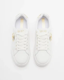 SNEAKERS LIU JO DONNA PRETTY WHITE DETTAGLI GOLD