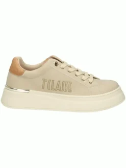 SNEAKERS LOGO LATERALE TAUPE