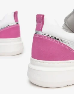 SNEAKERS PELLE BIANCA E SUEDE COLOR