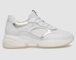 SNEAKERS PELLE CON INSERTI MONOGRAM