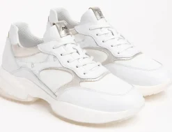 SNEAKERS PELLE CON INSERTI MONOGRAM