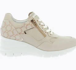 SNEAKERS PELLE CON TACCO ZEPPA