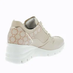 SNEAKERS PELLE CON TACCO ZEPPA