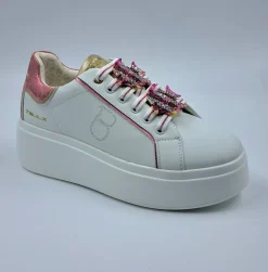 SNEAKERS PELLE ELETTRA TOSCA BLU CHARMS FUCSIA