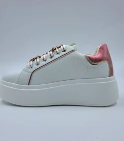 SNEAKERS PELLE ELETTRA TOSCA BLU CHARMS FUCSIA