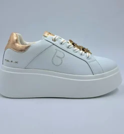 SNEAKERS PELLE ELETTRA TOSCA BLU CHARMS FIORI