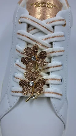 SNEAKERS PELLE ELETTRA TOSCA BLU CHARMS FIORI