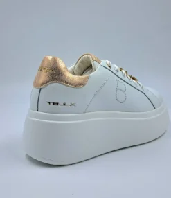 SNEAKERS PELLE ELETTRA TOSCA BLU CHARMS FIORI