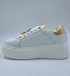 SNEAKERS PELLE ELETTRA TOSCA BLU CHARMS FIORI