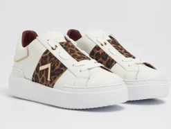 SNEAKERS PELLE FASCIA ANIMALIER