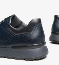 SNEAKERS PELLE MORBIDA BLU