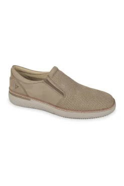 SNEAKERS PELLE MORBIDA SLIP ON TAUPE