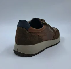 SNEAKERS PELLE NATURALE MARRONE