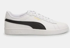 SNEAKERS PUMA SCARPE UOMO DONNA JUNIOR SMASH 3.0 BIANCO BLACK