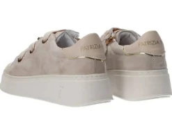 SNEAKERS SUEDE BEIGE APPLICAZIONE METALLICA