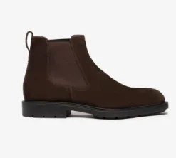 STIVALETTI CHELSEA CAMOSCIO MARRONE