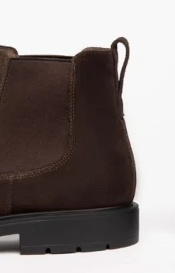 STIVALETTI CHELSEA CAMOSCIO MARRONE