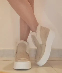 STIVALETTI MINI CAMOSCIO BEIGE