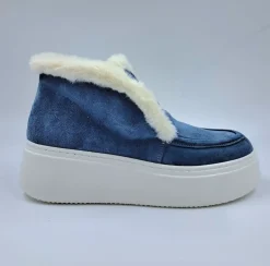 STIVALETTI MINI CAMOSCIO BLU