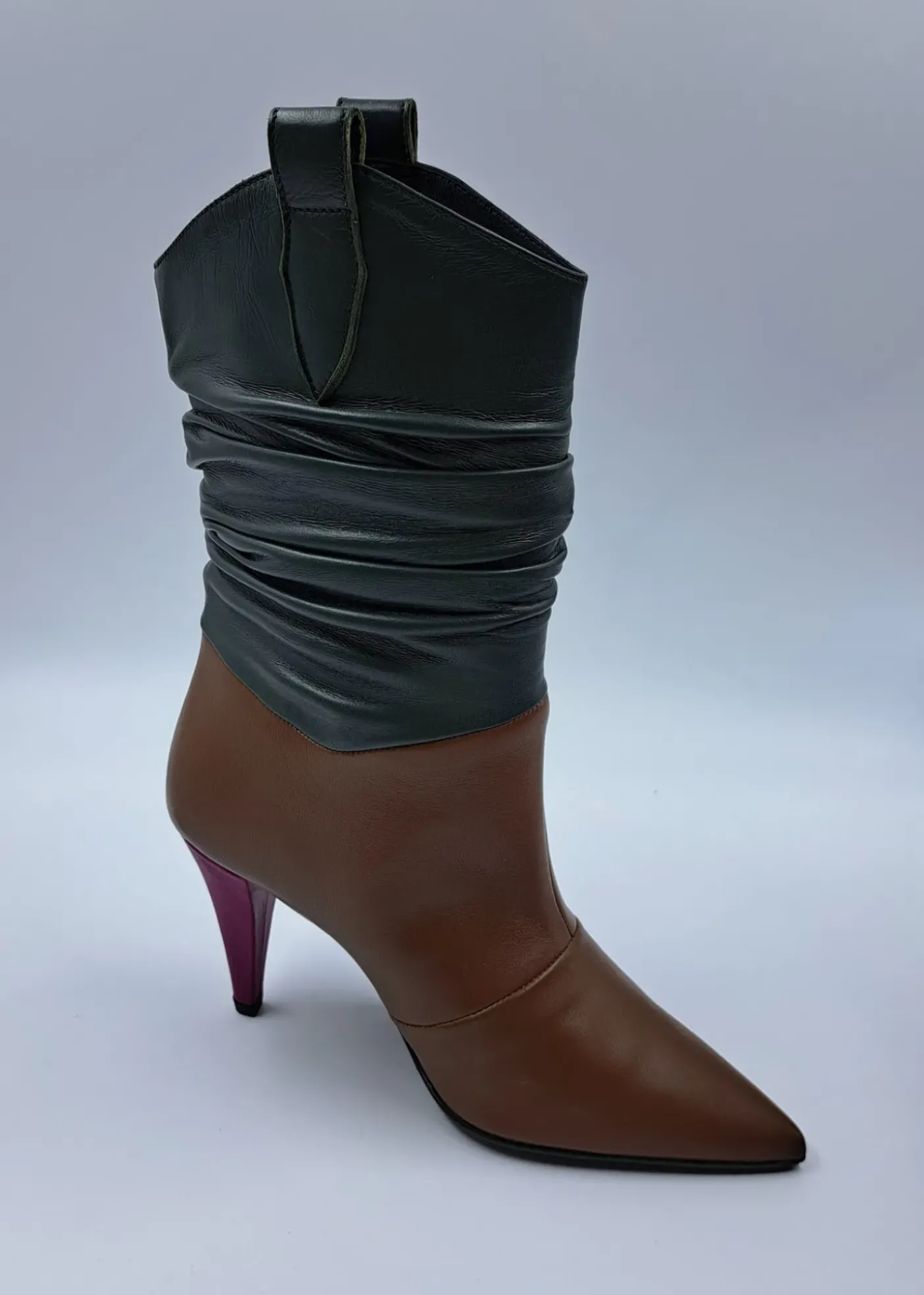 STIVALETTI PELLE BICOLOR