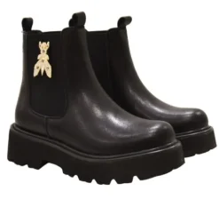 STIVALETTI PELLE ELASTICO LATERALE LOGO GIOIELLO