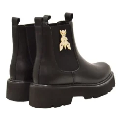 STIVALETTI PELLE ELASTICO LATERALE LOGO GIOIELLO