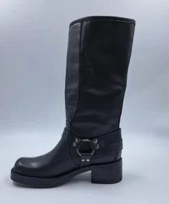 STIVALI BIKER PELLE MULTI FIBBIE