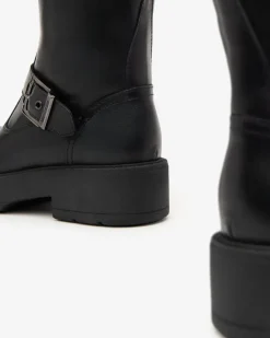 STIVALI BIKER PELLE NERA