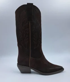 STIVALI CAMOSCIO TEXAN MEDI MARRONE