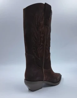 STIVALI CAMOSCIO TEXAN MEDI MARRONE