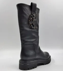 STIVALI CON APPLICAZIONE PIETRE