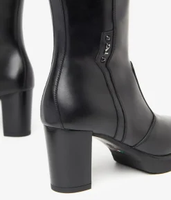 STIVALI PELLE NERA MORBIDA