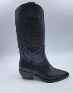STIVALI PELLE TEXAN MEDI NERO