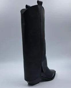 STIVALI TEXAN PELLE RISVOLTO