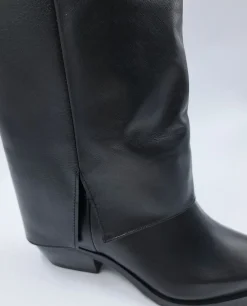 STIVALI TEXAN PELLE RISVOLTO