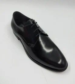 STRINGATE DERBY PELLE NERA