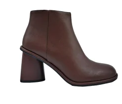 TRONCHETTI PELLE MORBIDA CONO CASTAGNA