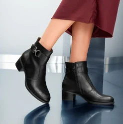 TRONCHETTI PELLE TACCO BASSO